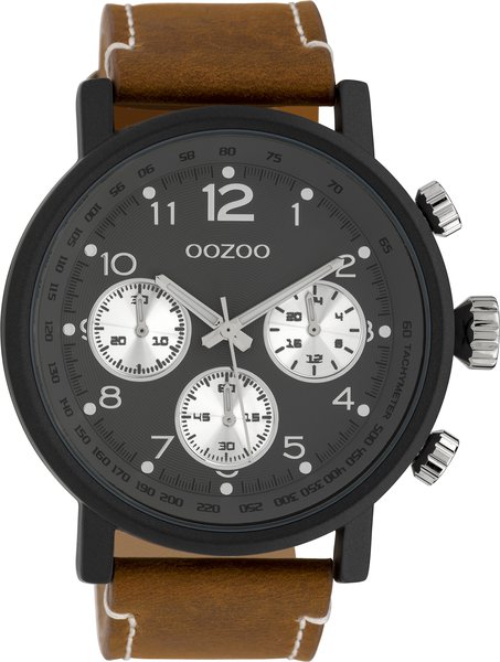 OOZOO Timepieces XXL Brown Leather Strap