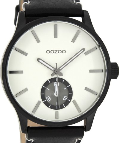 OOZOO Timepieces Black Leather Strap