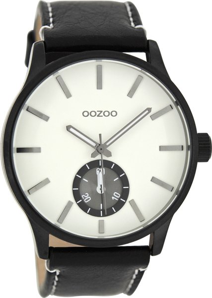 OOZOO Timepieces Black Leather Strap