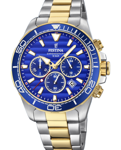 Festina Chronograph Two Tone Stainless Steel