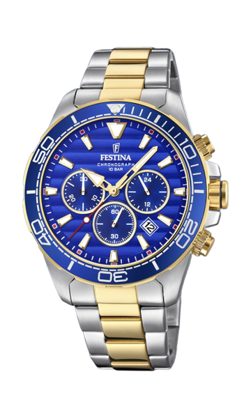 Festina Chronograph Two Tone Stainless Steel